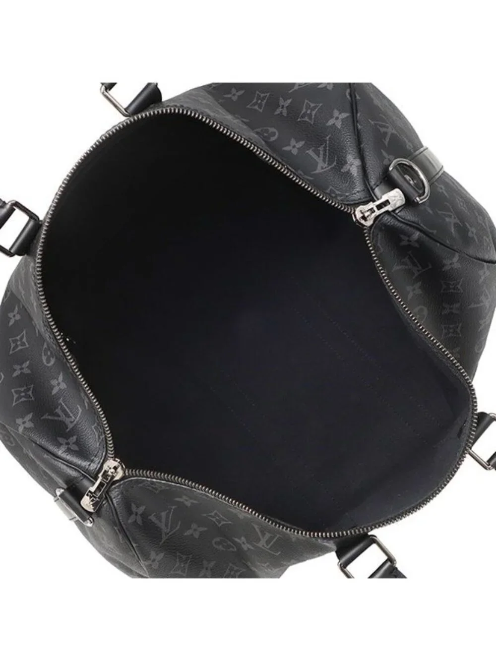 Louis Vuitton Boston Bag Keepall Bandouliere 45 Monogram Eclipse Gunmetal